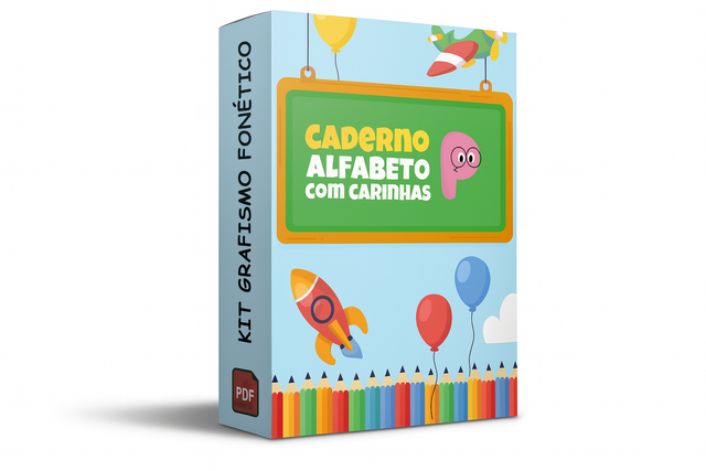 Mockup do Caderno Alfabeto com Carinhas