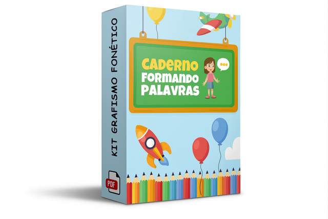 Mockup do Caderno Formando Palavras