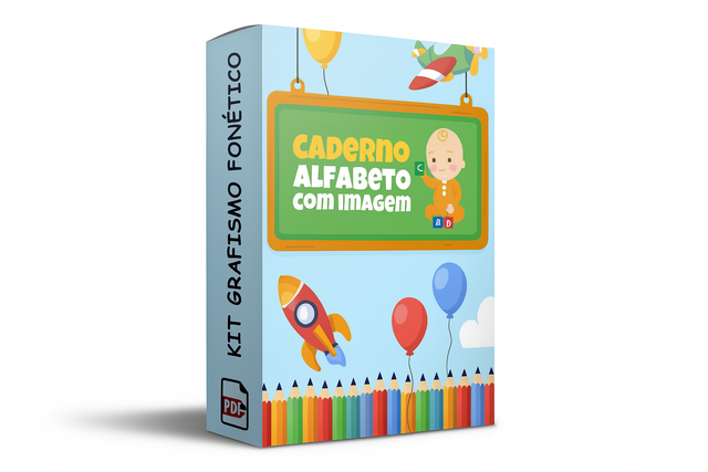 Mockup do Caderno Alfabeto com Imagem
